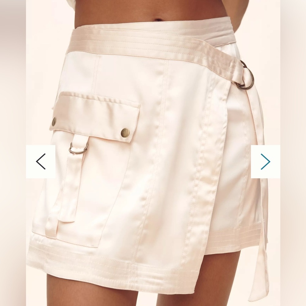 NWT Anthropologie Silky Utility Mini Skirt